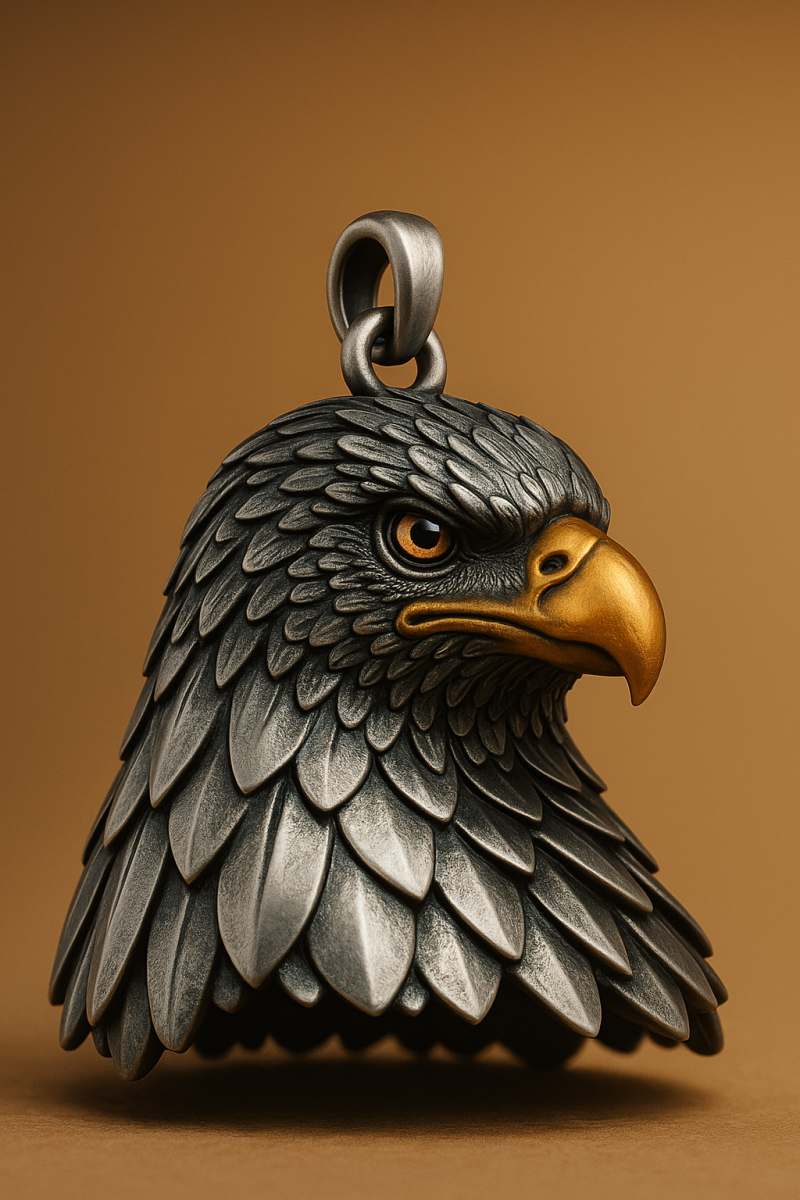 Majestic Eagle Head Pendant 3D Print Model .c4d .max .obj .3ds .fbx .stl .blend 