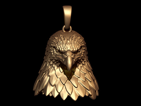 Majestic Eagle Head Pendant 3D Print Model