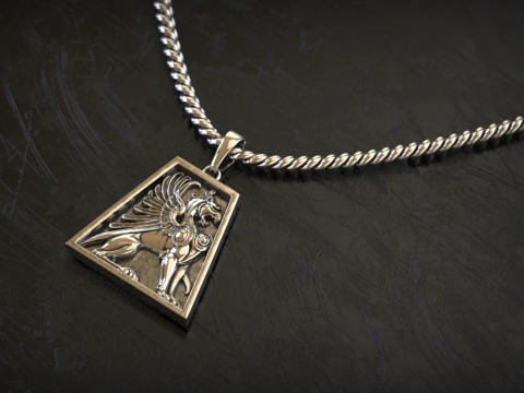 Griffin Mythical Pendant 3D Print Model