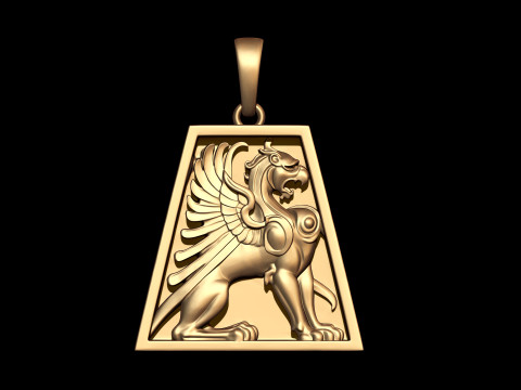 Griffin Mythical Pendant 3D Print Model