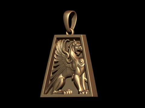 Griffin Mythical Pendant 3D Print Model