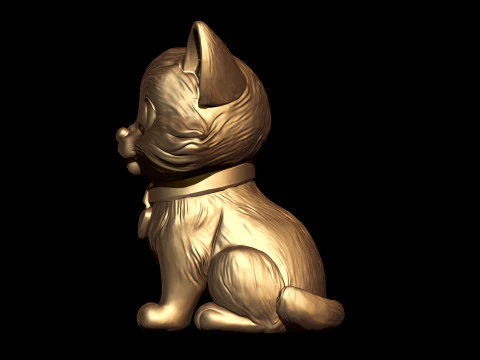 Cute Cat Pendant 3D Print Model