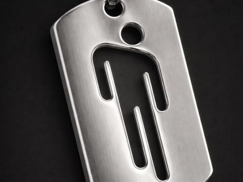 Minimalist Human Figure Tag Pendant 3D Print Model