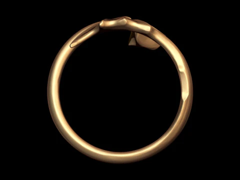 Devil Wing Arrow Wrap Ring 3D Print Model