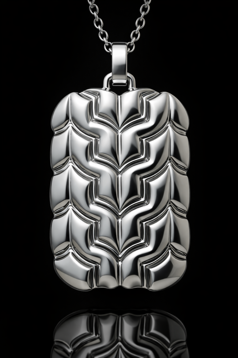 Geometric Armor Pendant 3D Print Model .c4d .max .obj .3ds .fbx .stl .blend 
