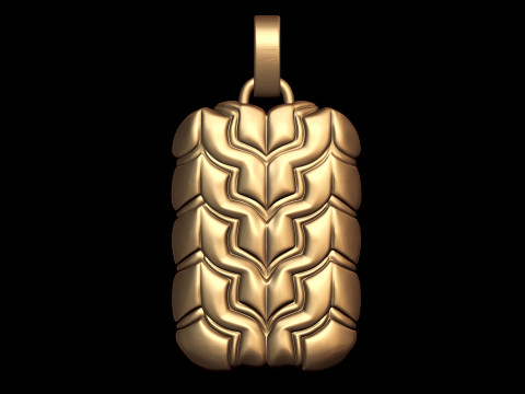 Geometric Armor Pendant 3D Print Model