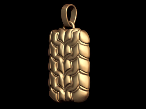 Geometric Armor Pendant 3D Print Model