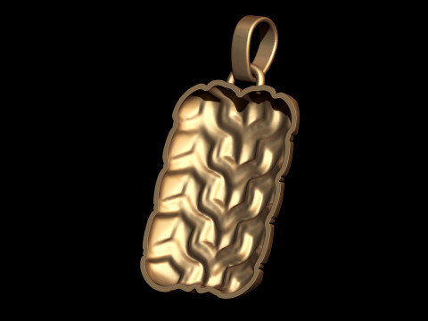 Geometric Armor Pendant 3D Print Model