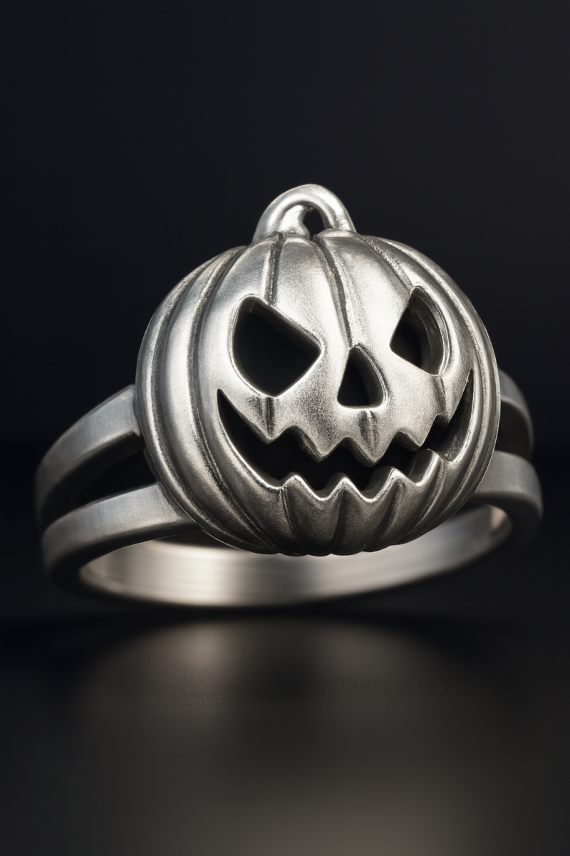 杰克灯笼骷髅戒指 3D 打印模型 .c4d .max .obj .3ds .fbx .stl .blend 