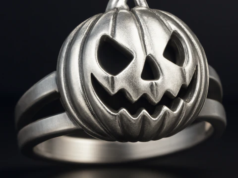Anel de caveira Jack O Lantern Modelo de Impressão 3D