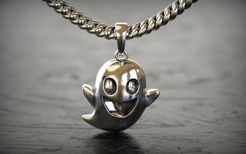 L&auml;chelnder Geisteranh&auml;nger 3D Druckmodell .c4d .max .obj .3ds .fbx .stl .blend 