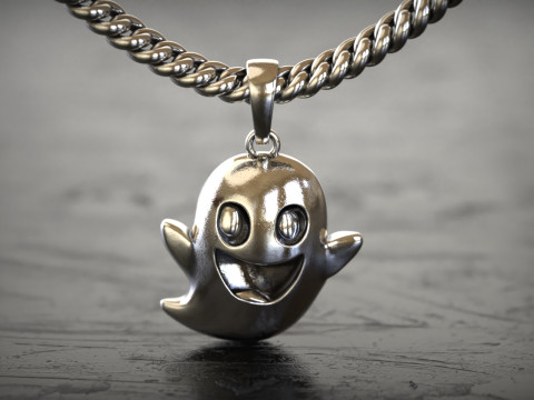 Wisior z uśmiechniętym duchem Model do druku 3D