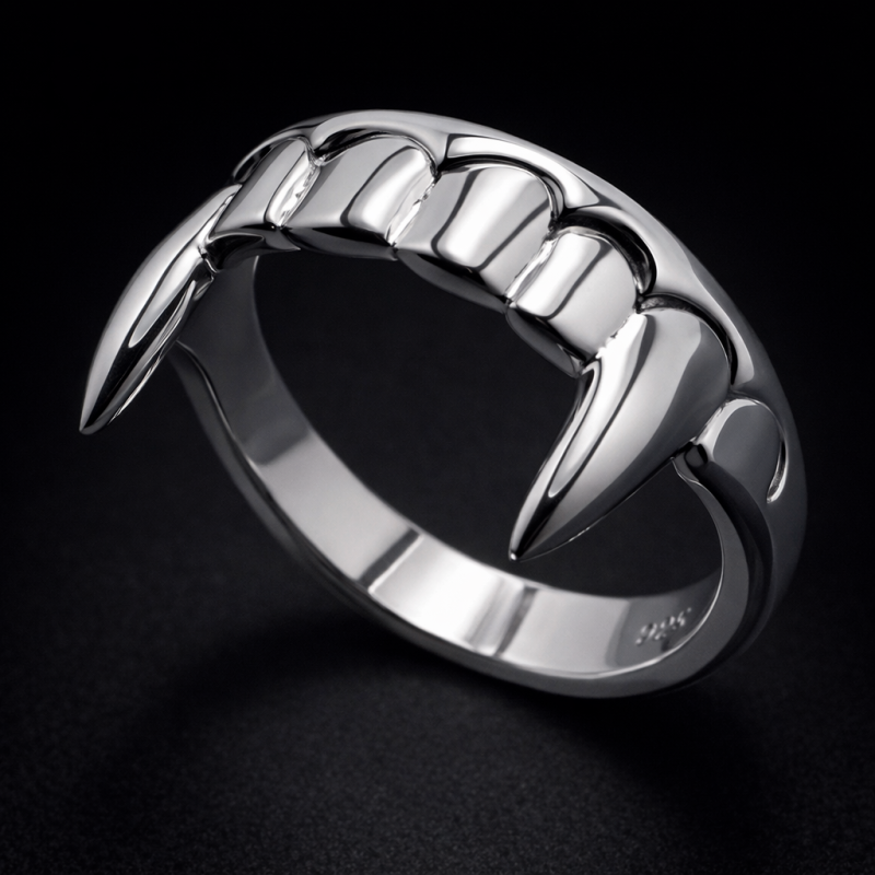 ヴァンパイアトゥース風リング 3Dプリントモデル .c4d .max .obj .3ds .fbx .stl .blend 