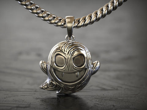 Pingente Pok&eacute;mon Fantasma Vampiro Modelo de Impressão 3D