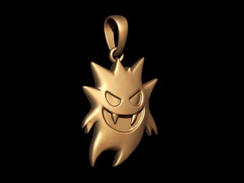 Gengar Horror Ghosted Pokemon Pendant 3D Print Model