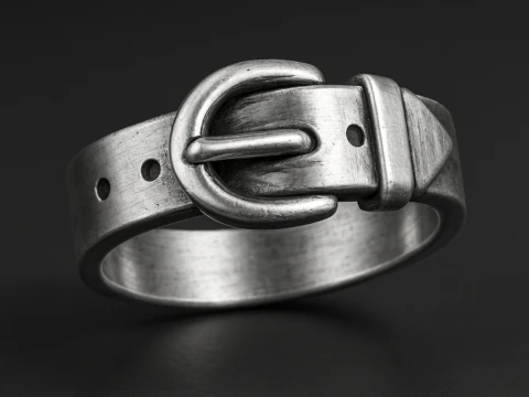 बकल बेल्ट रिंग 3D प्रिंट मॉडल