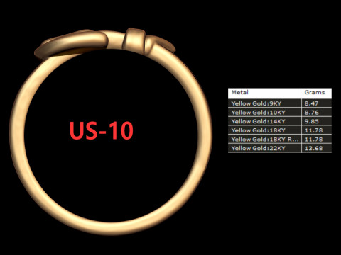 Buckle Belt ring 3D Print Model