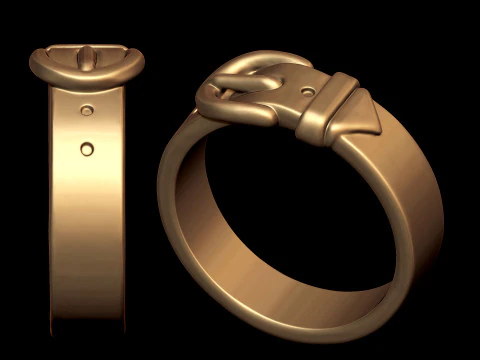 Buckle Belt ring 3D Print Model