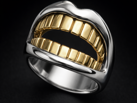Teeth Ring 3D Print Model