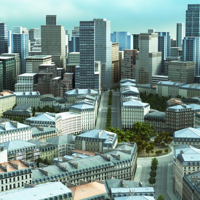 city 01 Modèle 3D .c4d .max .obj .3ds .fbx .stl .blend 