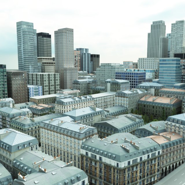 small city 02 3Dモデル .c4d .max .obj .3ds .fbx .stl .blend