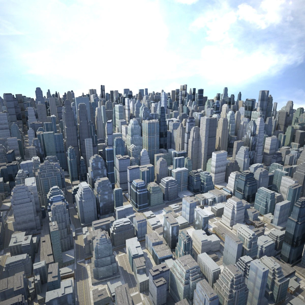 big city 43 3D Model .c4d .max .obj .3ds .fbx .stl .blend 
