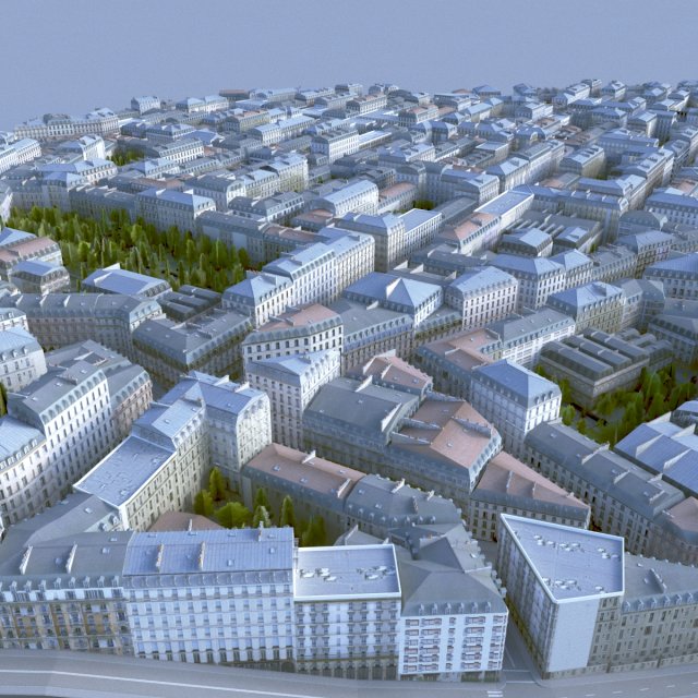 city block 04 3D Model .c4d .max .obj .3ds .fbx .stl .blend 