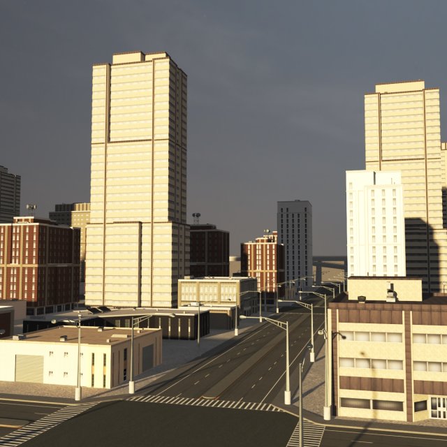 city block 06 3Dモデル .c4d .max .obj .3ds .fbx .stl .blend 