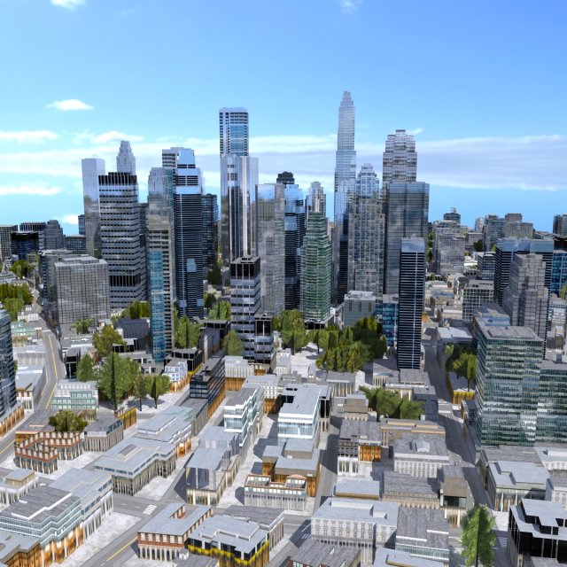 big city 45 Modèle 3D .c4d .max .obj .3ds .fbx .stl .blend 