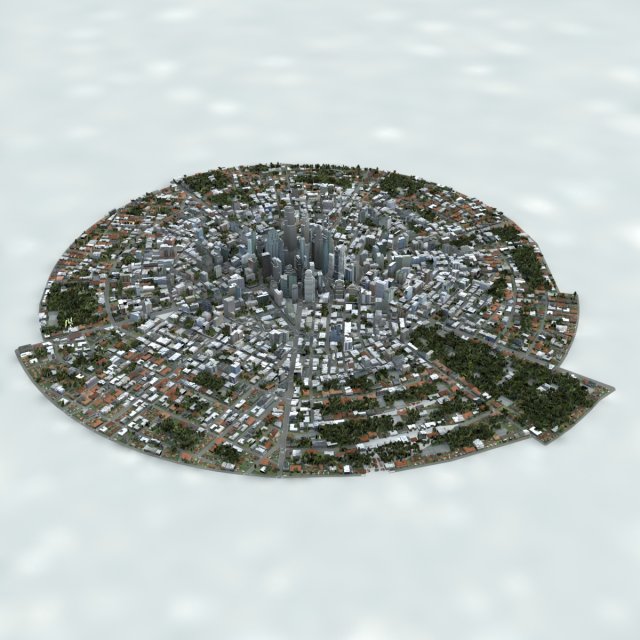 big city 49 3D 模型 .c4d .max .obj .3ds .fbx .stl .blend 