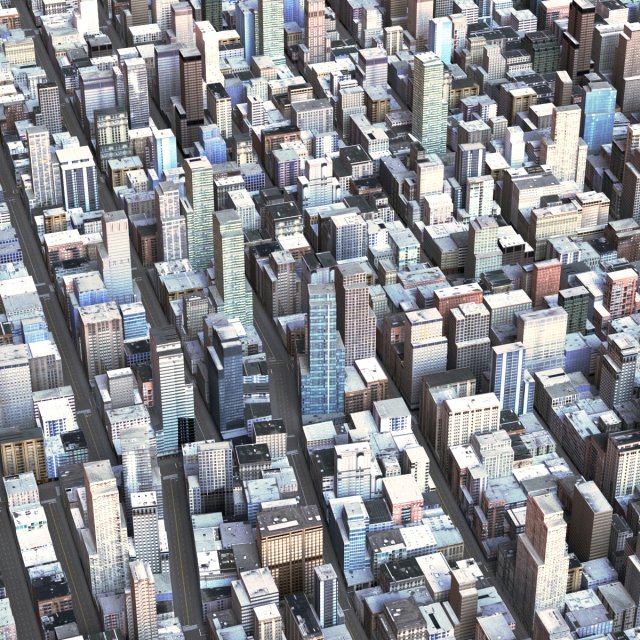 big city 51 3D Model .c4d .max .obj .3ds .fbx .stl .blend 