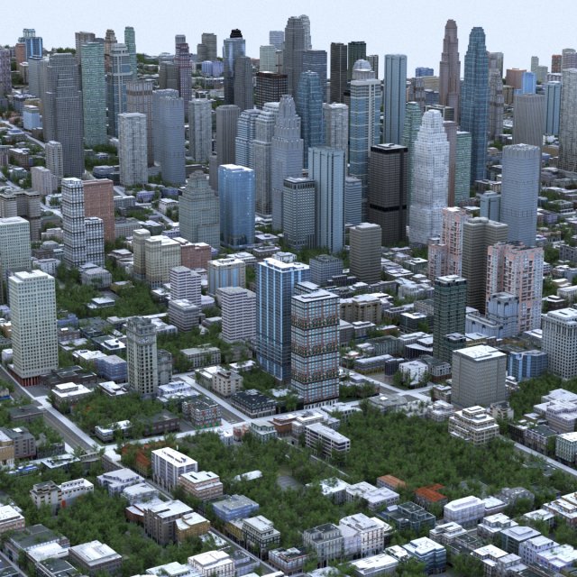 big city 53 3D Модель .c4d .max .obj .3ds .fbx .stl .blend 