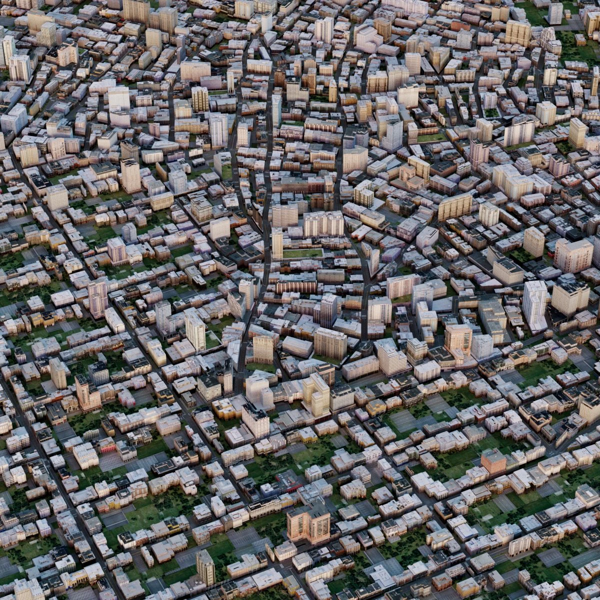 big city 54 3D Model .c4d .max .obj .3ds .fbx .stl .blend
