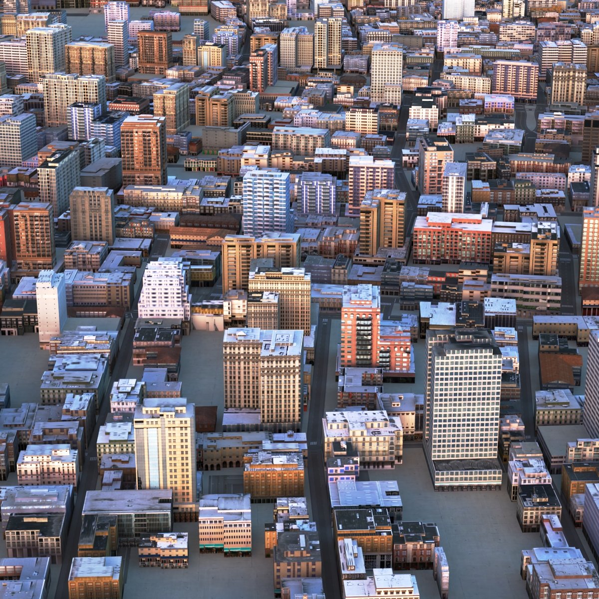 Big City 55 3d Model In Cityscapes 3dexport