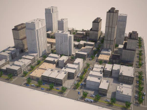 city district 01 3D Model
