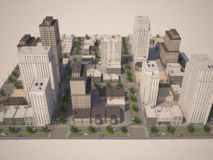 city district 01 3Dモデル