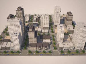city district 01 3D Model