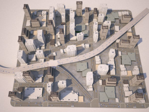 city district 02 3D Model