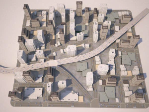 city district 02 3D Model