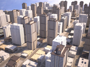 real time city 10 Model 3D