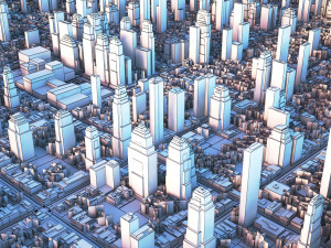 real time city 12 Model 3D
