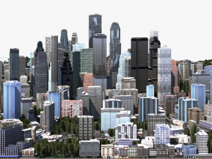 real time city 14 Modèle 3D