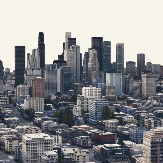 real time city 15 3D Model .c4d .max .obj .3ds .fbx .stl .blend 