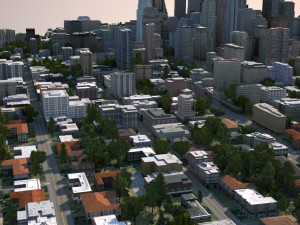 real time city 04 3D Модель
