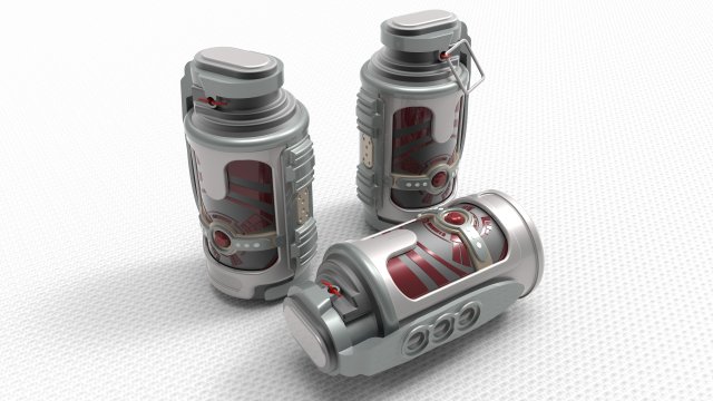 scifi grenade 3D 模型 .c4d .max .obj .3ds .fbx .stl .blend 