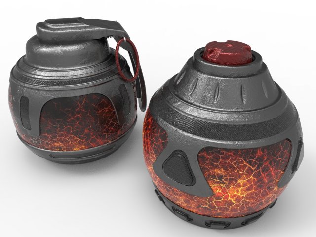 Grenade mixing kit - 1321 3D Model .c4d .max .obj .3ds .fbx .stl .blend 