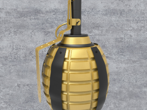 Frag gold grenade 3D Model