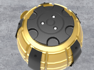Frag gold grenade 3D Model