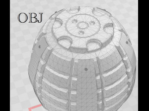 Frag gold grenade 3D Model