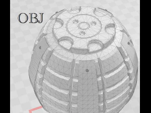 Frag gold grenade 3D Model
